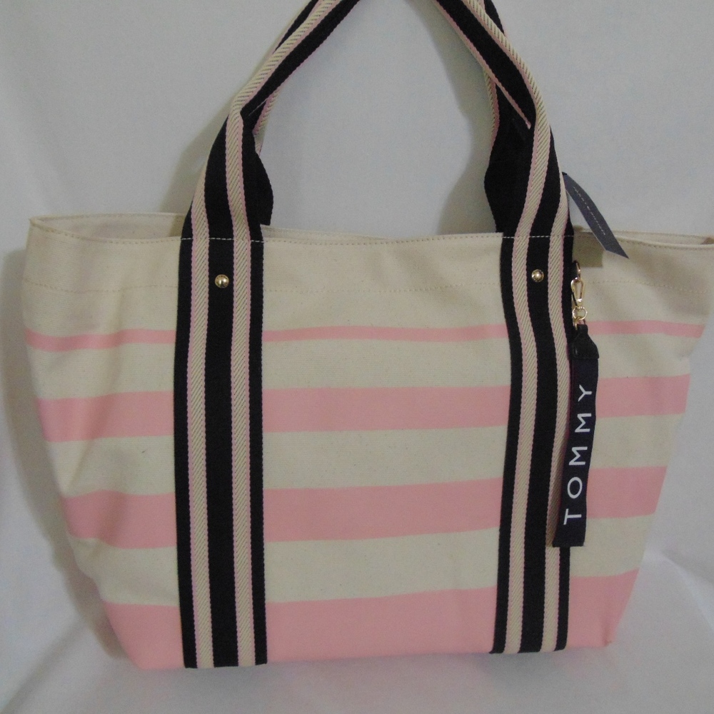 Tommy Hilfiger Classic Painted Stripe ExLarge Tote - Picture 1 of 8